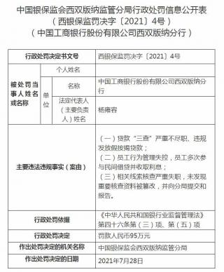 当时工商银行西双版纳分行纪检委办公室副主任易广涛对违法行为负有直接责任篡