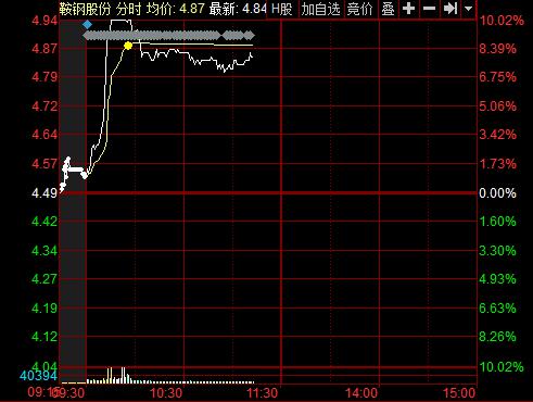 宝钢武钢重组提振行业整合预期鞍钢盘中一度涨停