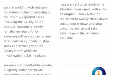 该来的还是来了:三星正式宣布暂停销售和更换Note7