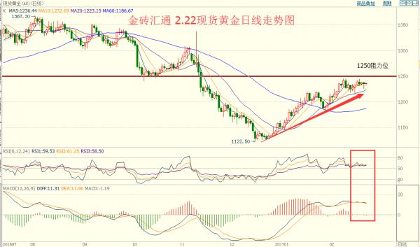 金砖汇通：金银承压回落油价上破55关口